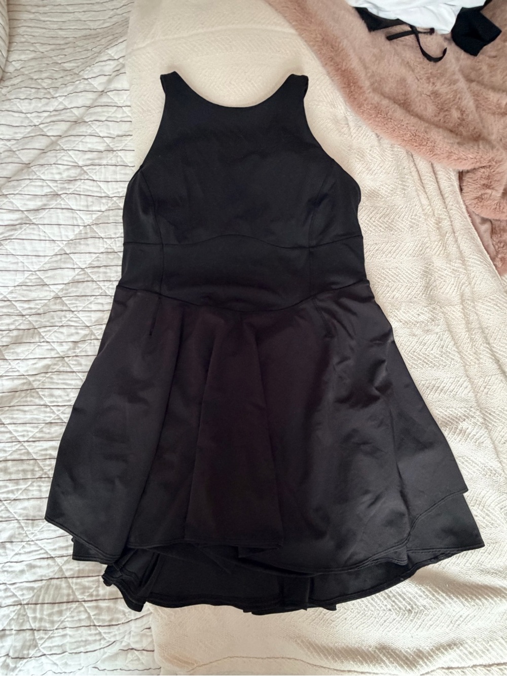 lululemon athletica Black Sleeveless Fit-and-Flare Dress with integrated shorts